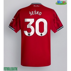 Manchester United Benjamin Sesko #30 Hemmatröja 2025-26 Kortärmad